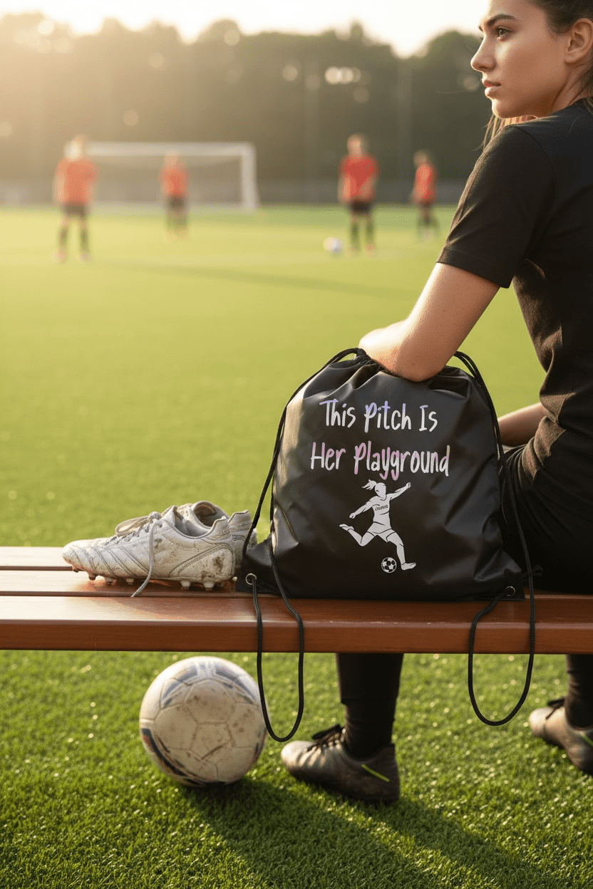 This Pitch Is Her Playground Kit Bag - Custom Training Wear for Girls & Women in Football