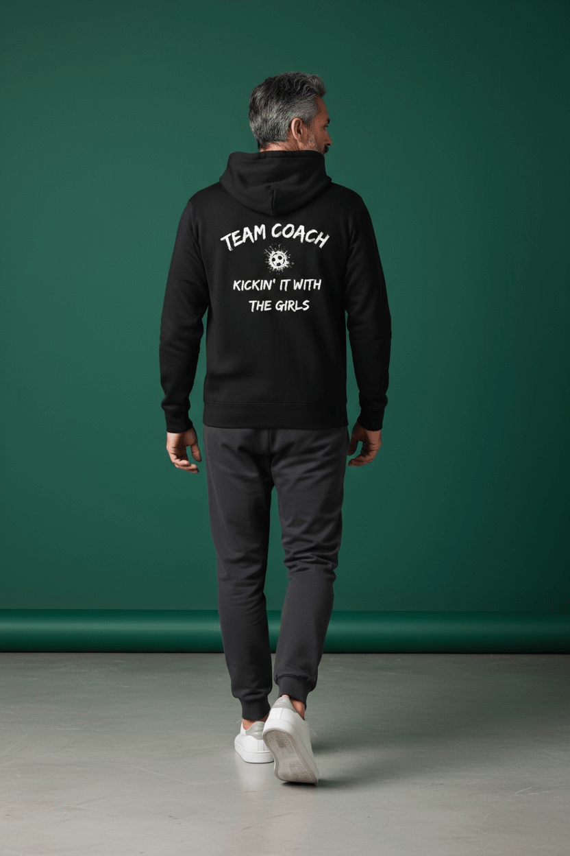 Champion Her Game – Proud Coach Hoodie - Custom Training Wear for Girls & Women in Football