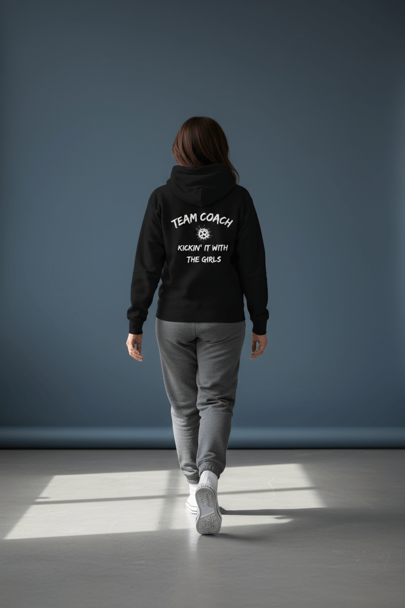 Champion Her Game – Proud Coach Hoodie - Custom Training Wear for Girls & Women in Football
