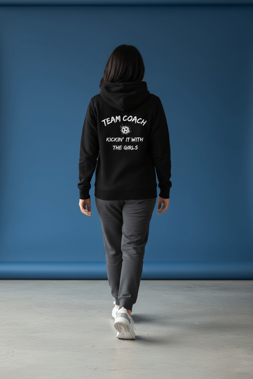 Champion Her Game – Proud Coach Hoodie - Custom Training Wear for Girls & Women in Football