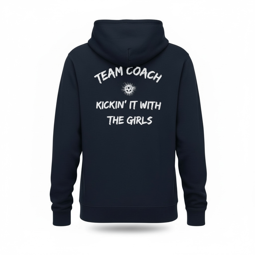 Girls Football Coach Hoodie - Champion Her Game | Team Coach Apparel - Custom Training Wear for Girls & Women in Football