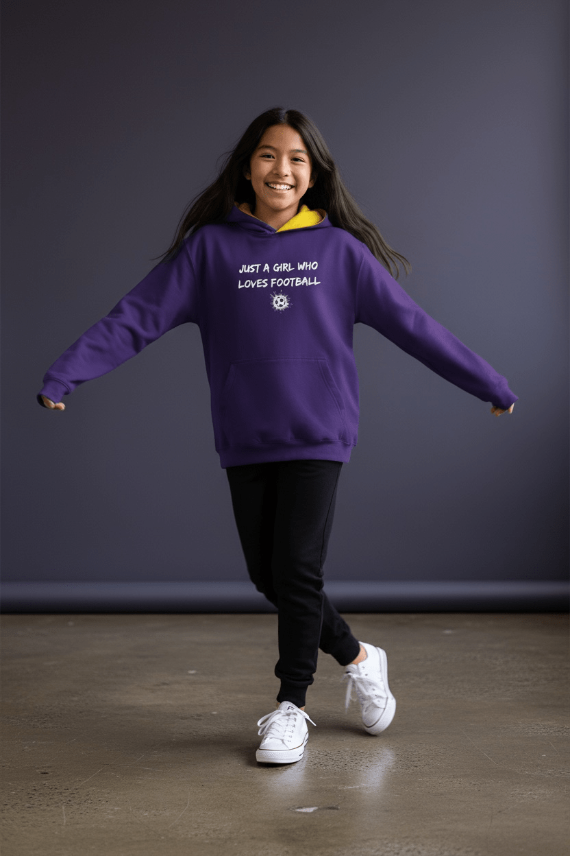 Just a Girl Who Loves Football – Hoodie - Custom Training Wear for Girls & Women in Football