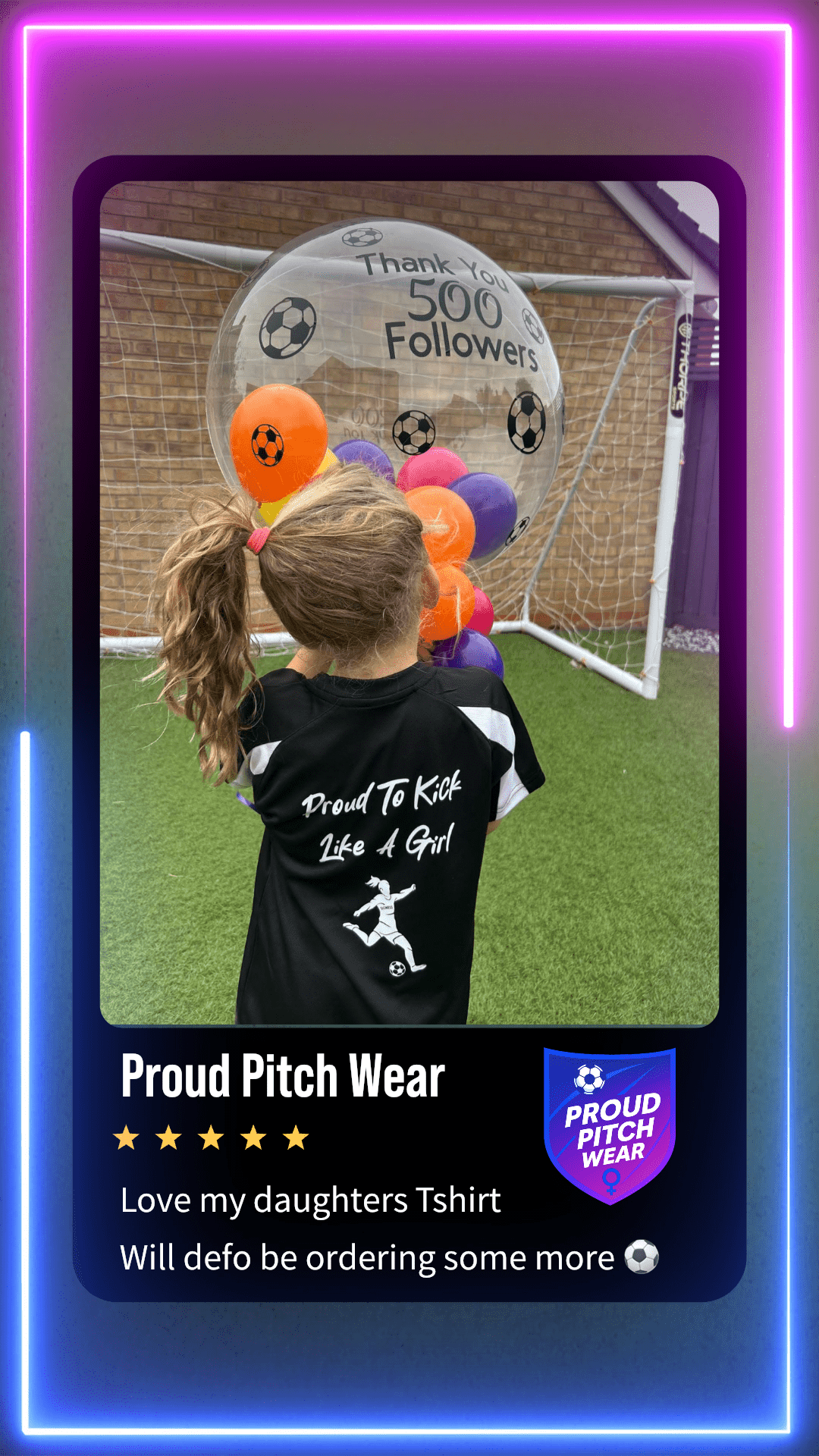 Training Top - Back Design or Front Option - Proud to Kick Like A Girl - Proud Pitch Wear
