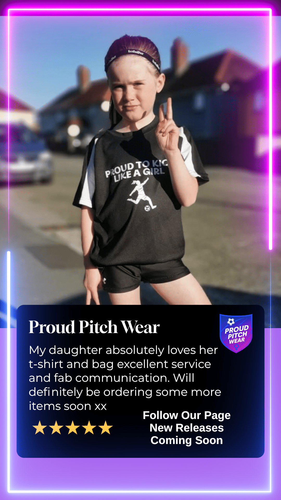 Training Top - Back Design or Front Option - Proud to Kick Like A Girl - Proud Pitch Wear